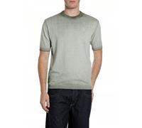 Replay - T-shirt in cotone con sfumatura interna - - Tops - Uomo - Verde - M
