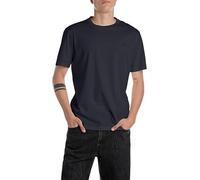 REPLAY t-shirt uomo taglia M maglietta basic in puro cotone con logo piccolo blu