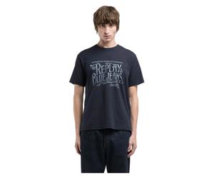 REPLAY TEE REGULAR FIT STAMPATA L