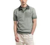 Replay Uk4704 Polo a Maniche Lunghe, 332 Grigio Verde, XS Uomo