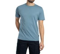 Replay Uomo T-shirt con logo del petto, Blu