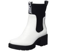 Replay Village Chelsea, Stivali Donna, 062 Bianco Nero, 39 EU