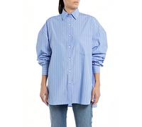 Replay W2113 Camicia, Azure/White 010, L Donna