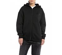 Replay W3108 Felpa con Cappuccio, 098 Nero, XL Donna