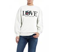 Replay W3616c Maglia di Tuta, 011 Bianco Naturale, XL Donna