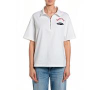 Replay W3804 .000.22662w Short Sleeve Polo Bianco M Donna