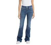 REPLAY WLW689 Newluz Flare Power Stretch Modal Jeans, Medium Blue 009, 32W / 32L Donna