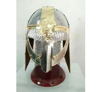 Replica Del Casco Vichingo Gjermundbu LARP Medievale Con Lupo 18GA