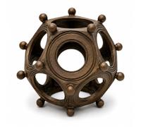 Replica del dodecaedro romano - Modello di artefatto antico dipinto a mano, oggetto misterioso storico dell'impero romano, decorazione archeologica da collezione regalo per gli amanti della storia