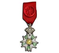 Replica della medaglia dell'imperatore Napoleone della Francia e della Legione d'onore, spilla da ufficiale, gioiello militare da collezione (Honneur et Patrie)