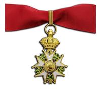Replica della medaglia dell'imperatore Napoleone della Francia e della Legione d'onore, spilla da ufficiale, gioiello militare da collezione (Honneur et Patrie), One, Lega di acciaio