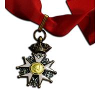 Replica della medaglia dell'imperatore Napoleone della Francia e della Legione d'onore, spilla da ufficiale, gioiello militare da collezione (Honneur et Patrie), One, Lega di acciaio