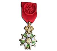 Replica della medaglia dell'imperatore Napoleone della Francia e della Legione d'onore, spilla da ufficiale, gioiello militare da collezione (Honneur et Patrie), One size, Lega di acciaio, Non pietra