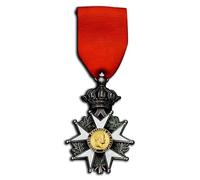 Replica della medaglia dell'imperatore Napoleone della Francia e della Legione d'onore, spilla da ufficiale, gioiello militare da collezione (Honneur et Patrie)