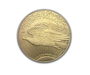 Replica di alta qualità della moneta storica: USA 20 Dollari"Saint-Gaudens - Double Eagle" 1907.