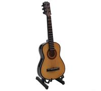 Replica di chitarra in legno con supporto per casa ufficio o decorazione studio rappresentazione accurata del design della chitarra classica (legno)
