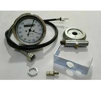 Replica Di Smiths 120 MPH Speedo + Cavo Da 54 Pollici Per Moto Classiche