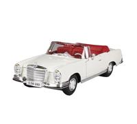 Replica in miniatura di modellino di auto in scala 1:18, in lega di zinco pressofuso, modellino di auto da collezione ed esposizione, adatto per Mercedes 280SE 1967 in scala pressofuso (bianco)
