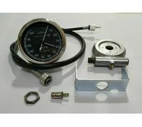 Replica Smiths Di 120 MPH Speedo Nero + Cavo Da 35 Pollici Per Moto Classiche