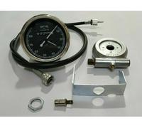 Replica Smiths Speedo 80 MPH Nero + Cavo Da 40 Pollici Per Moto Classiche