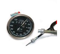 Replica Smiths Tachimetro Speedo 0-120 Mph + Cavo 54" BSA Enfield Ariel