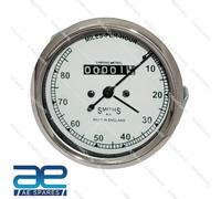 Replica Smiths Tachimetro Speedo 80 Mph Viso Bianco Per Norton BSA Triumph Ariel