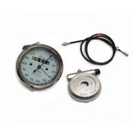 Replica tachimetro Smiths bianco 120 Mph con cavo da 54" e mozzo in lega