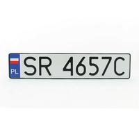 REPLICA targa auto POLACCA POLAND POLISH con testo e numeri 52x11 TOP QUALIT1