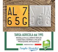 Replica Targa Ripetitrice Agricola Gialla Reflex dal 1995 | Stampa in RILIEVO