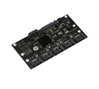 Replicatore Port Multiplicatore 5 Porte SATA 3.0 6G. CHIPSET JMB575. Con Cavi
