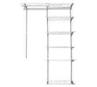 REPLOOD Appendiabiti Guardaroba Porta Abiti Modello Damon da Muro con Mensole Regolabili Struttura Multifunzioanle 24,6 x 38,2 x 185,5 cm