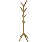 REPLOOD ATTACCAPANNI APPENDIABITI A PIANTANA IN LEGNO DI BAMBOO 8 GANCI 60X60X17