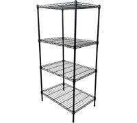 REPLOOD SCAFFALE IN FILO METALLICO MODELLO GLONART CON 4 MENSOLE NERO 60X40X120
