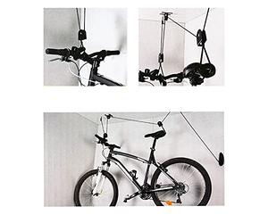 REPLOOD Supporto Sollevamento Biciclette Portabici Sospensione Appendi Bici Soffitto Cantina Garage Carrucola Bicicletta