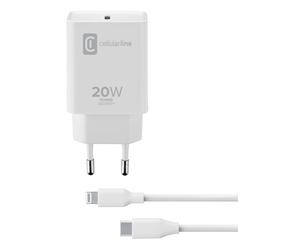 Report Charger - Caricatore di rete USB-C 20W per il desktop alla massima velocità dell'iPhone 8 e successivi con cavo da USB-C a Lightning - Nouvo