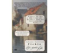 Report on the Doctrine of Science and Its Fortunes to Date