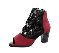 Report Stivali Donna Per Le Donne Stivaletti Stivali Corti Scarpe Singole Per Le Signore Scarpe Casual, Rosso, 40.5 EU