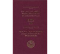 Reports of Judgments Advisory Opinions and Orders 2022 Bound Volume (Tascabile)