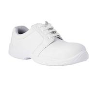 REPOSA Scarpe da Lavoro Modello Work, Zoccoli per Lavoro con Puntale, Lacci, Tallone Chiuso, Suola Antiscivolo in Poliuretano SRC con Sistema Antishock Antistatico, Tessuto Traspirante e Leggero