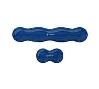 Reposapolsi Subblim SUBMP-04E060 Gel Crystal Flex Blu Supporto Ergonomico Set Tastiera e Mouse