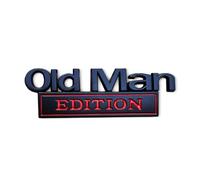 Represeint Old Man Edition Car Emblem, Metal Nameplate Funny Decal, 3d Metal Sticker Badge, for Cars Truck Suv Side Or Rear Tailgate Name Plate Sticker (Style C,1PCS)