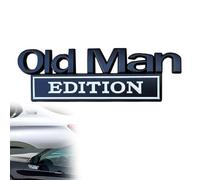 Represeint Old Man Edition Car Emblem, Metal Nameplate Funny Decal, 3d Metal Sticker Badge, for Cars Truck Suv Side Or Rear Tailgate Name Plate Sticker (Style D,1PCS)