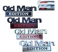 Represent Old Man Edition Car Emblem, 3D Metal Badge Car Stickers & Decals for Cars, SUVs, Trucks - Fits Fender or Rear Tailgate Bumper Nameplate Stickers (H-4PCS)