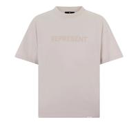 REPRESENT, ,Tops ,Uomo ,Beige ,L T-Shirt con Logo Serif Ricamato