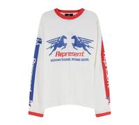 REPRESENT, ,Tops ,Uomo ,Bianco ,L T-shirt a maniche lunghe in mesh Pegasus