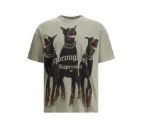 REPRESENT, ,Tops ,Uomo ,Verde ,S T-Shirt in Cotone con Maxi Stampa