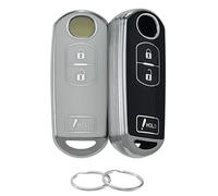 REPROTECTING Custodia per chiave in TPU compatibile con Mazda 3, 6, CX-5, CX-9 2010-2019 (argento/nero/argento/bianco, 3 pulsanti/TPU)
