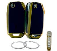 REPROTECTING Custodia per portachiavi in TPU compatibile con Kia Forte Soul Sorento Sportage Telluride Cerato K5 Sports GT Niro 2019-2023 (adatto solo per portachiavi a scatto) (nero/bianco)