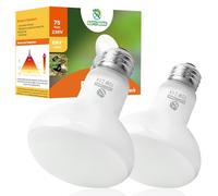 REPTI HOME Lampada di Calore per Rettili, 75W 2 Pack Lampade di Calore per Anfibi, Luce Diurna UVA per Rettili, Drago Barbuto, Lucertola, Tartaruga, Pollo