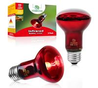 REPTI HOME Lampade Termiche per Rettili a Infrarossi, 2 Pacchetti di Lampade Spot a Infrarossi da 50W, Emettitori di Calore Rosso per Tartarughe, Draghi Barbuti, Galline e Polli